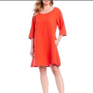bryn Walker Hopper Scoop Neck Light Linen Dress